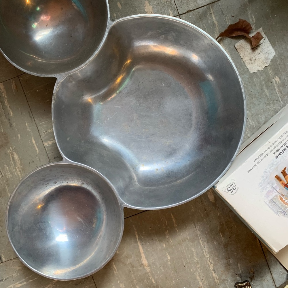 Disney pewter plate?  Three pc (all together).  Like new